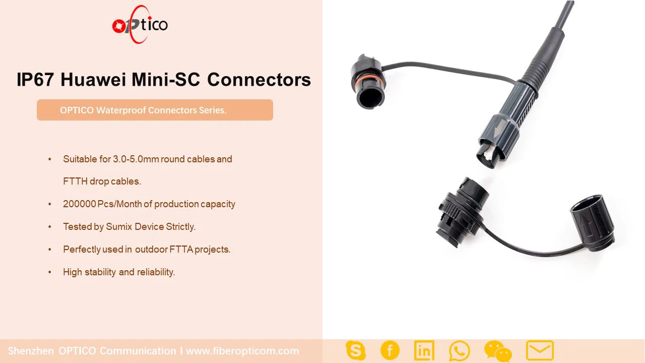 Huawei Mini-SC waterproof connectors