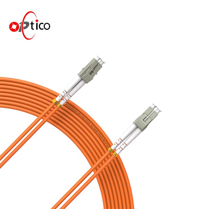 OM1 LC LC Plenum Duplex Fiber Patch Cable 62.5/125 Multimode